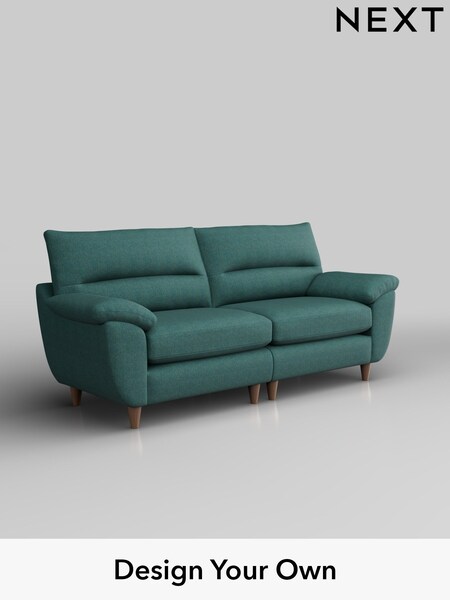 Tweedy Chenille/Dark Teal Green Elliot Highback (W44133) | £1,175
