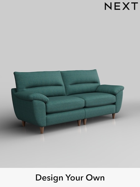 Tweedy Chenille/Dark Teal Green Elliot Highback (W44133) | £1,175