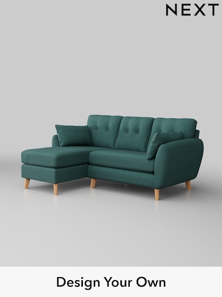 Tweedy Chenille/Dark Teal Green Wilson Buttoned Back (W44134) | £1,450
