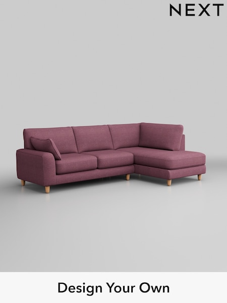 Tweedy Blend Easy Clean/Mid Mulberry Purple Campbell (W44155) | £1,775