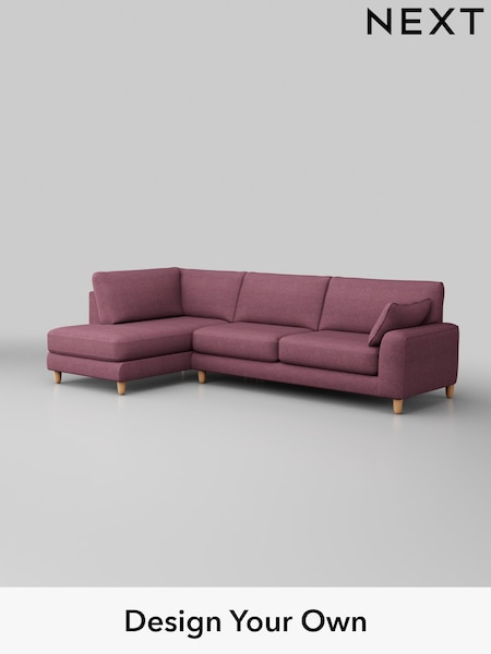 Tweedy Blend Easy Clean/Mid Mulberry Purple Campbell (W44155) | £1,875