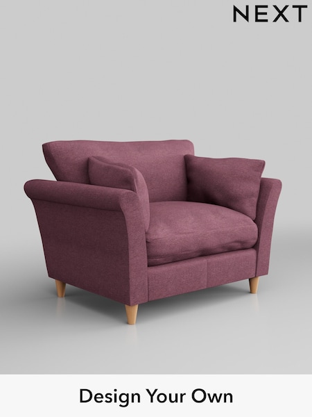 Tweedy Blend Easy Clean/Mid Mulberry Purple Hartley Relaxed Sit (W44156) | £825