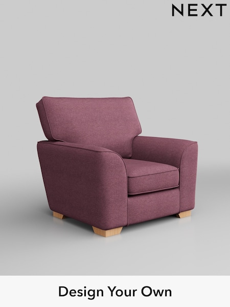 Tweedy Blend Easy Clean/Mid Mulberry Purple Stamford (W44157) | £650
