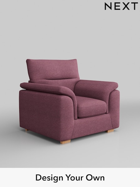 Tweedy Blend Easy Clean/Mid Mulberry Purple Hayden Highback (W44160) | £650