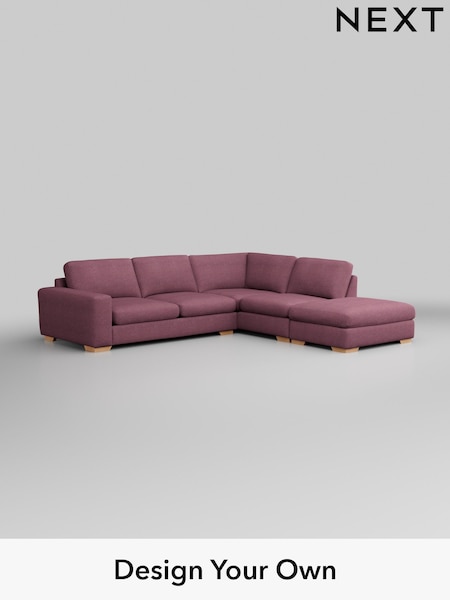 Tweedy Blend Easy Clean/Mid Mulberry Purple Houghton Deep Sit (W44161) | £2,450