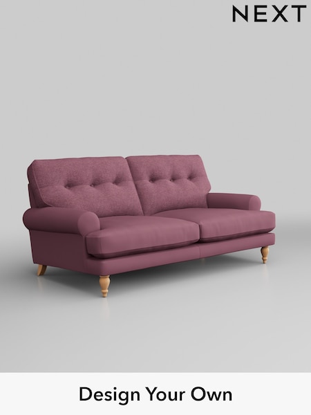 Tweedy Blend Easy Clean/Mid Mulberry Purple Erin Buttoned Back Deep Sit (W44165) | £1,175