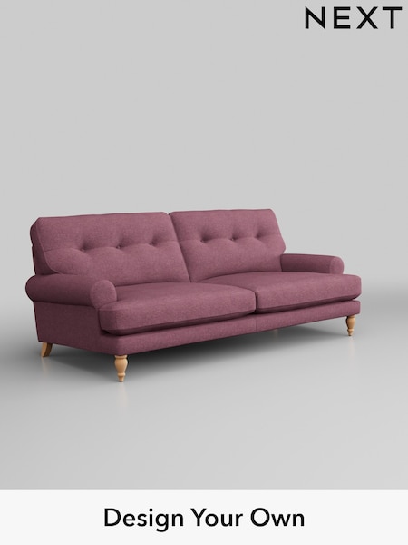 Tweedy Blend Easy Clean/Mid Mulberry Purple Erin Buttoned Back Deep Sit (W44165) | £1,275