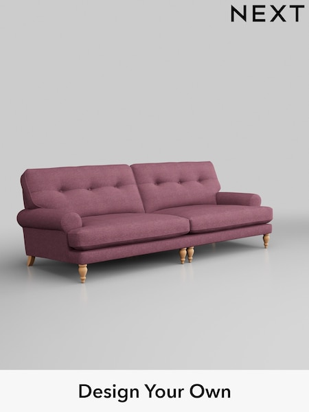 Tweedy Blend Easy Clean/Mid Mulberry Purple Erin Buttoned Back Deep Sit (W44165) | £1,375