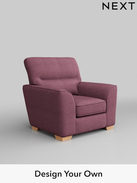 Tweedy Blend Easy Clean/Mid Mulberry Purple Stamford Highback (W44172) | £699