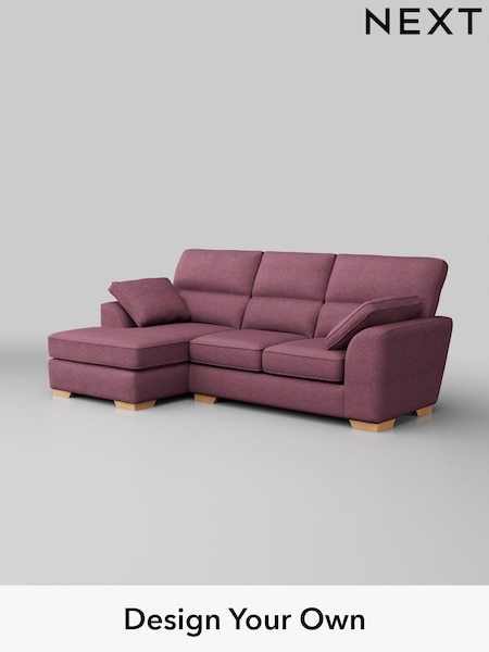 Tweedy Blend Easy Clean/Mid Mulberry Purple Stamford Highback (W44172) | £1,725