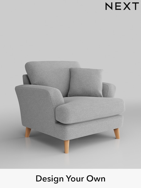Tweedy Blend Easy Clean/Light Silver Grey Conway Relaxed Sit (W44180) | £775