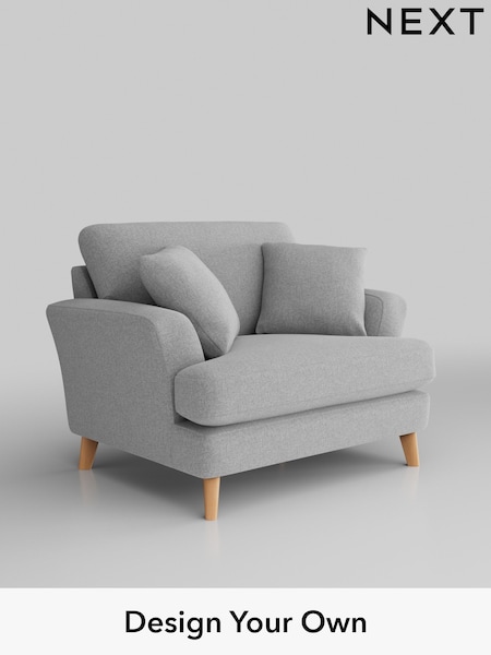 Tweedy Blend Easy Clean/Light Silver Grey Conway Relaxed Sit (W44180) | £875