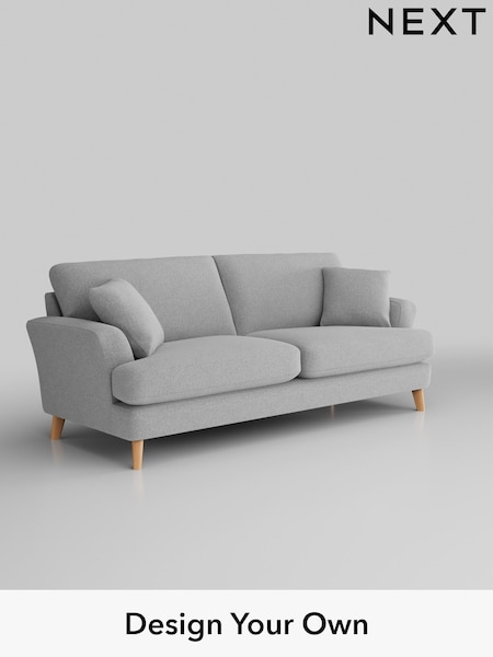 Tweedy Blend Easy Clean/Light Silver Grey Conway Relaxed Sit (W44180) | £1,350