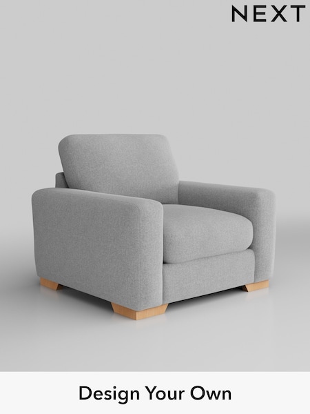 Tweedy Blend Easy Clean/Light Silver Grey Houghton Deep Relaxed Sit (W44181) | £825