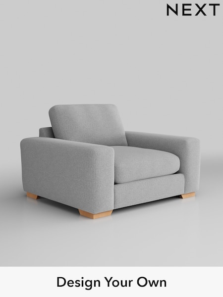 Tweedy Blend Easy Clean/Light Silver Grey Houghton Deep Relaxed Sit (W44181) | £925