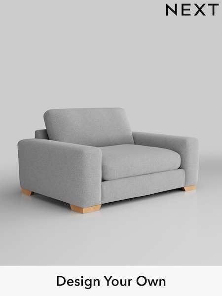 Tweedy Blend Easy Clean/Light Silver Grey Houghton Deep Relaxed Sit (W44181) | £1,099