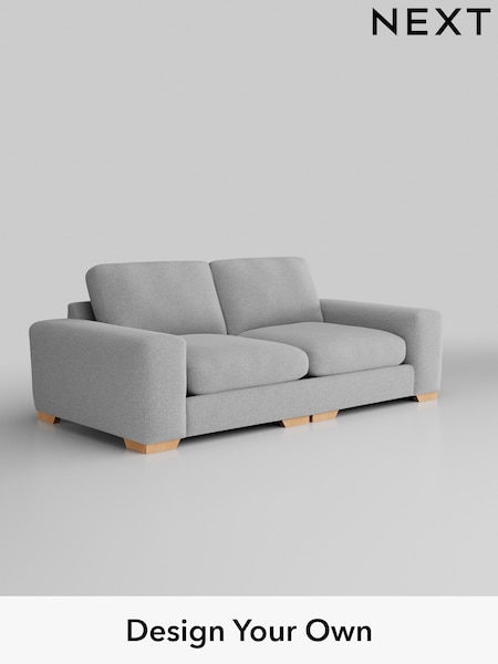 Tweedy Blend Easy Clean/Light Silver Grey Houghton Deep Relaxed Sit (W44181) | £1,399
