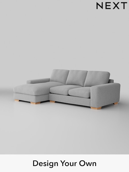Tweedy Blend Easy Clean/Light Silver Grey Houghton Deep Relaxed Sit (W44181) | £1,975