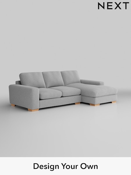 Tweedy Blend Easy Clean/Light Silver Grey Houghton Deep Relaxed Sit (W44181) | £1,975