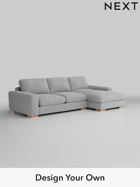 Tweedy Blend Easy Clean/Light Silver Grey Houghton Deep Relaxed Sit (W44181) | £2,175