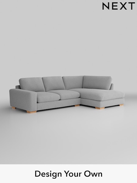 Tweedy Blend Easy Clean/Light Silver Grey Houghton Deep Relaxed Sit (W44181) | £2,150