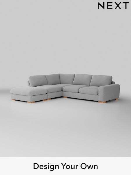 Tweedy Blend Easy Clean/Light Silver Grey Houghton Deep Relaxed Sit (W44181) | £2,525