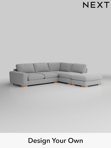 Tweedy Blend Easy Clean/Light Silver Grey Houghton Deep Relaxed Sit (W44181) | £2,525