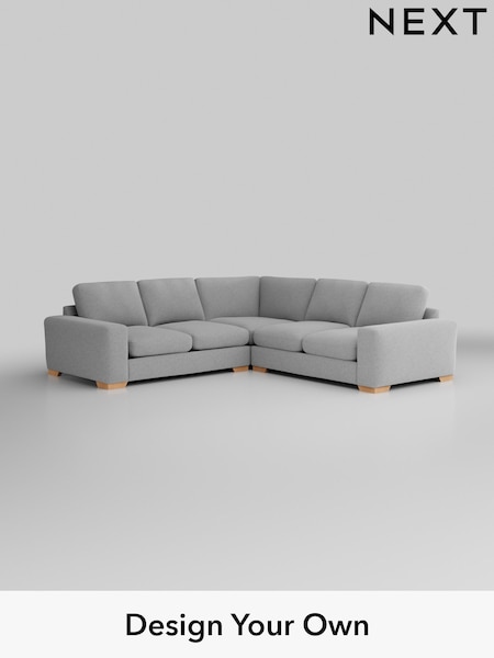 Tweedy Blend Easy Clean/Light Silver Grey Houghton Deep Relaxed Sit (W44181) | £2,675