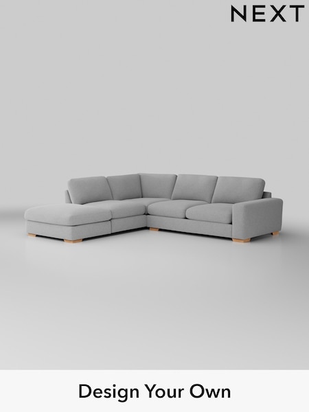 Tweedy Blend Easy Clean/Light Silver Grey Houghton Deep Relaxed Sit (W44181) | £2,475