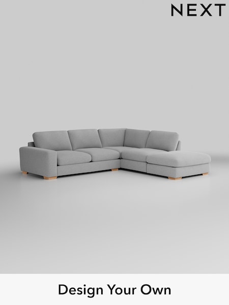 Tweedy Blend Easy Clean/Light Silver Grey Houghton Deep Relaxed Sit (W44181) | £2,475