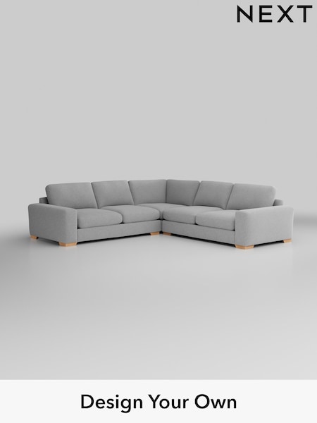 Tweedy Blend Easy Clean/Light Silver Grey Houghton Deep Relaxed Sit (W44181) | £2,775