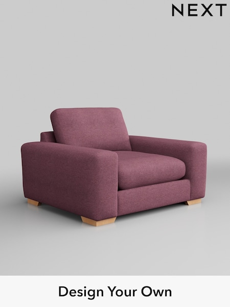 Tweedy Blend Easy Clean/Mid Mulberry Purple Houghton Deep Relaxed Sit (W44185) | £925