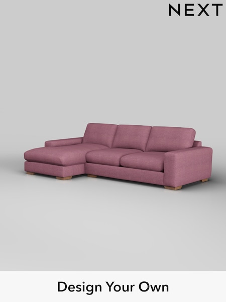 Tweedy Blend Easy Clean/Mid Mulberry Purple Houghton Deep Relaxed Sit (W44185) | £2,175