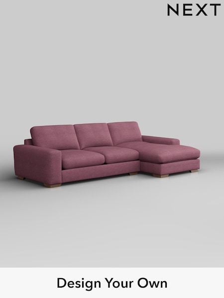 Tweedy Blend Easy Clean/Mid Mulberry Purple Houghton Deep Relaxed Sit (W44185) | £2,175