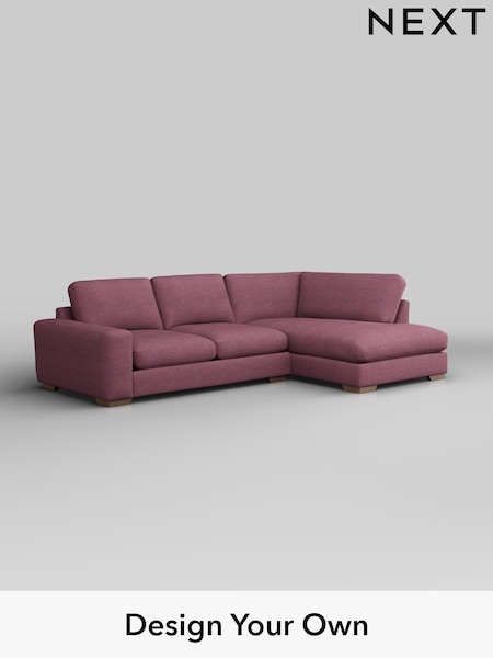 Tweedy Blend Easy Clean/Mid Mulberry Purple Houghton Deep Relaxed Sit (W44185) | £2,150