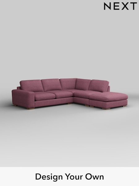 Tweedy Blend Easy Clean/Mid Mulberry Purple Houghton Deep Relaxed Sit (W44185) | £2,525