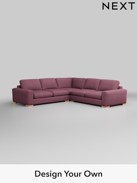 Tweedy Blend Easy Clean/Mid Mulberry Purple Houghton Deep Relaxed Sit (W44185) | £2,775
