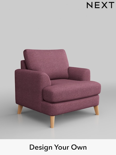 Tweedy Blend Easy Clean/Mid Mulberry Purple Parker (W44187) | £775