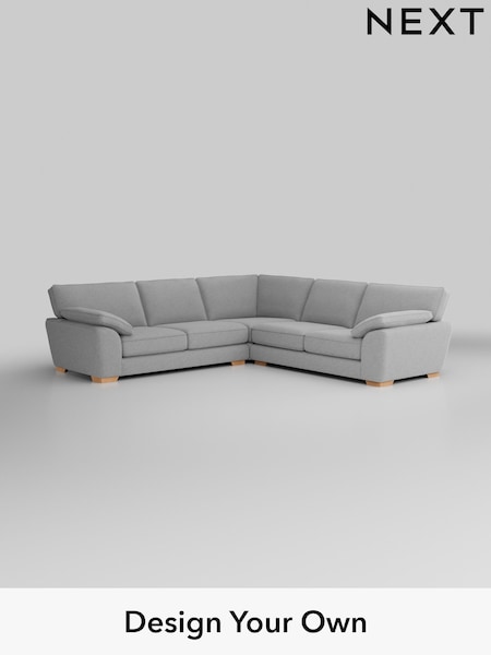 Tweedy Blend Easy Clean/Light Silver Grey Stamford Grand Relaxed Sit (W44196) | £2,875