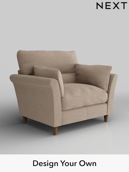 Tweedy Blend Easy Clean/Light Dove Natural Hartley Highback Relaxed Sit (W44203) | £875