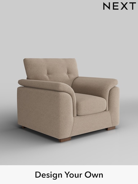 Tweedy Blend Easy Clean/Light Dove Natural Hayden Buttoned Back (W44207) | £650
