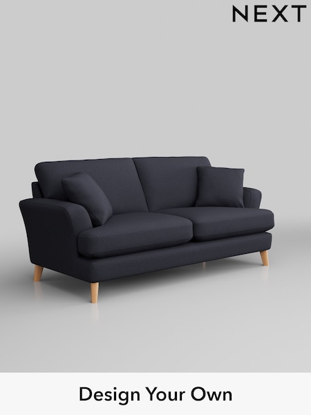 Tweedy Blend Easy Clean/Dark Slate Blue Conway Relaxed Sit (W44211) | £1,250