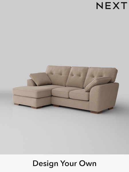 Tweedy Blend Easy Clean/Light Dove Natural Stamford Buttoned Back (W44214) | £1,625