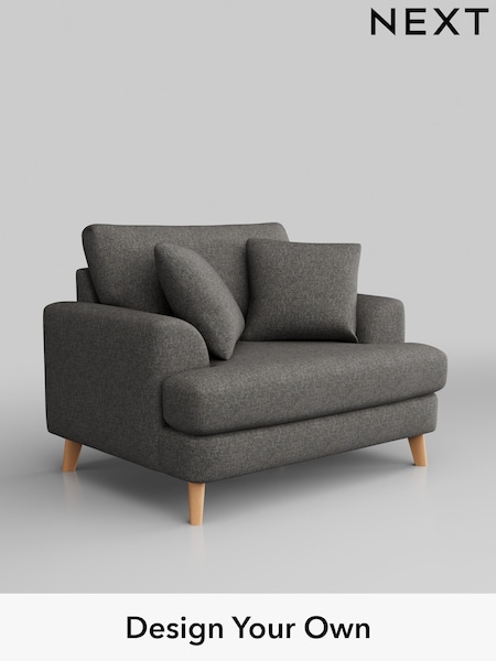 Tweedy Blend Easy Clean/Dark Grey Parker (W44229) | £875