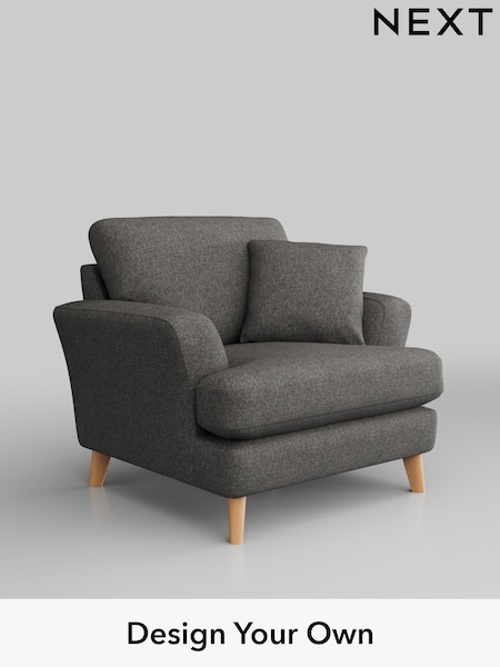 Tweedy Blend Easy Clean/Dark Grey Conway Relaxed Sit (W44230) | £775