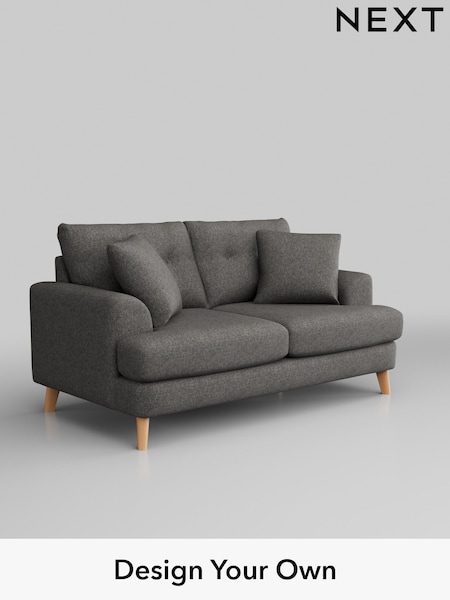 Tweedy Blend Easy Clean/Dark Grey Parker Buttoned Back (W44231) | £1,199