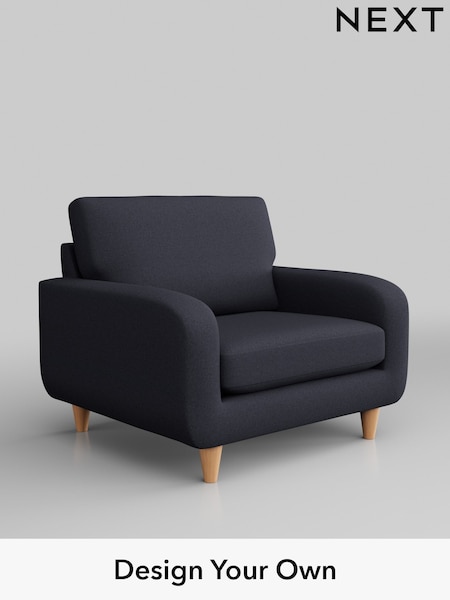 Tweedy Blend Easy Clean/Dark Slate Blue Camden (W44236) | £550