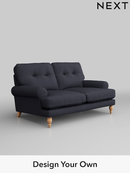 Tweedy Blend Easy Clean/Dark Slate Blue Erin Buttoned Back Deep Sit (W44237) | £1,075