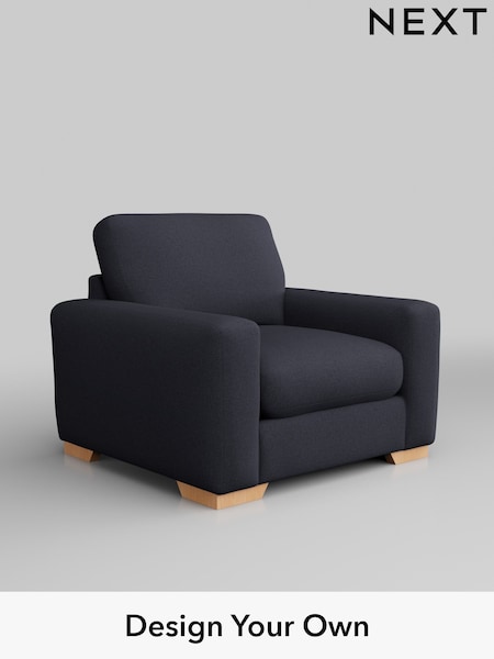 Tweedy Blend Easy Clean/Dark Slate Blue Houghton Deep Relaxed Sit (W44238) | £825