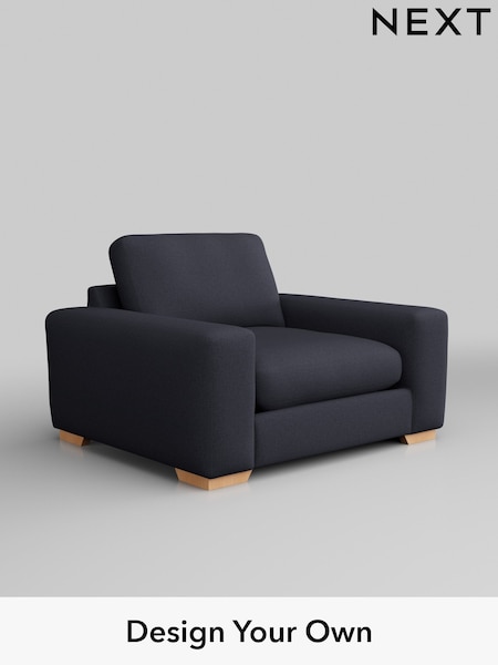 Tweedy Blend Easy Clean/Dark Slate Blue Houghton Deep Relaxed Sit (W44238) | £925